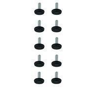 cyclingcolors 10x Vis Pied M6 x 17 Base 21mm Bouton moleté tête Plastique Molette Meuble Table Chaise Etagère Embout