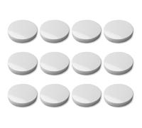 cyclingcolors 12x Patin Silicone Autocollant antidérapant Anti Vibration Rond 18 mm Pied Meuble ménager électronique, Blanc