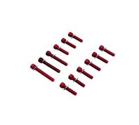cyclingcolors 12x vis de carter en acier 6x25/40/45 pour moto scooter mobylette compatible avec MBK 50 BOOSTER/YAMAHA 50 BWS rouge