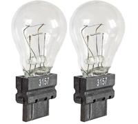 cyclingcolors 1x Ampoule 3157 12V P27/7W W2.5x16q 32/3CP S25q transparent double filament voiture américaine asiatique recul boite, transparent (Lot de 2)