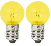 cyclingcolors 1x Ampoule à incandescence 6V 6W couleur jaune E10 à visser cyclomoteur mobylette adaptable solex moto phare feu (Lot de 2)