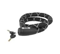 cyclingcolors 1x antivol vélo, diamètre 22mm x longueur 1200mm, fermeture à clé, renforcé, noir