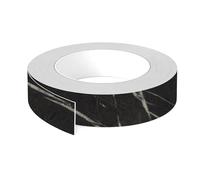 cyclingcolors 1x Bande de chant ABS sans colle 43 mm x 5 m épaisseur 0,8 mm facile à appliquer bricolage étagère meuble panneau plan de travail bois stratifié, Pietra Grigia noir mat