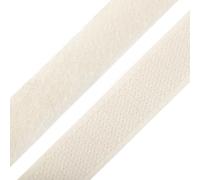 cyclingcolors 1x Bande rouleau de scratch 20 mm 25 mètre polyamide auto-agrippant organisateur serre câble ruban sac vêtement attache sangle, écru