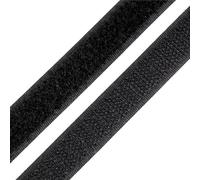 cyclingcolors 1x Bande rouleau de scratch 20 mm 25 mètre polyamide auto-agrippant organisateur serre câble ruban sac vêtement attache sangle, noir