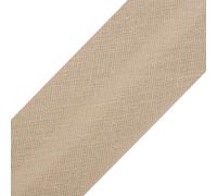 cyclingcolors 1x Biais Simple de Couture en Coton Largeur 20 mm Longueur 25 m Tissu création Coussin Panier décoration, Beige