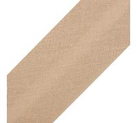 cyclingcolors 1x Biais Simple de Couture en Coton Largeur 20 mm Longueur 25 m Tissu création Coussin Panier décoration, Beige