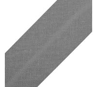 cyclingcolors 1x Biais Simple de Couture en Coton Largeur 20 mm Longueur 25 m Tissu création Coussin Panier décoration, Gris Mat