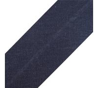 cyclingcolors 1x Biais Simple de Couture en Coton Largeur 20 mm Longueur 25 m Tissu création Coussin Panier décoration, Bleu foncé