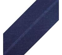 cyclingcolors 1x Biais Simple de Couture en Coton Largeur 30 mm Longueur 25 m Tissu création Coussin Panier décoration, Bleu foncé