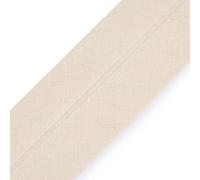 cyclingcolors 1x Biais Simple de Couture en Coton Largeur 40 mm Longueur 25 m Tissu création Coussin Panier décoration, écru