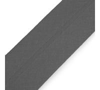 cyclingcolors 1x Biais Simple de Couture en Coton Largeur 40 mm Longueur 25 m Tissu création Coussin Panier décoration, Gris Mat