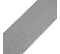 cyclingcolors 1x Biais Simple de Couture en Coton Largeur 40 mm Longueur 25 m Tissu création Coussin Panier décoration, Gris