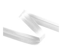 cyclingcolors 1x Biais Simple de Couture en Satin Polyester Largeur 20 mm Longueur 25 m Tissu création Coussin Panier décoration, Blanc