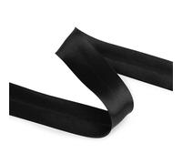 cyclingcolors 1x Biais Simple de Couture en Satin Polyester Largeur 30 mm Longueur 25 m Tissu création Coussin Panier décoration, Noir