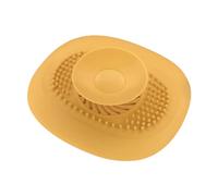 cyclingcolors 1x Bouchon Baignoire Universel Vidange Silicone Evier Lavabo Cuisine Protection Sol Buanderie Salle Bain Filtre Odeur, Jaune