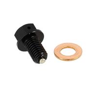 cyclingcolors 1x Bouchon de vidange aimanté magnétique avec joint cuivre idéal cyclomoteur scooter moto voiture quad carter huile moteur, M10x1.50 15mm