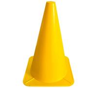 cyclingcolors 1x Cône de Signalisation 24cm Plot Support Plastique Entraînement Football Marquage Circulation Sport Jeux Barrière Parcours Canin Agility, Jaune