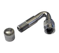 cyclingcolors 1x Coude rallonge Extension Valve Voiture Moto vélo Scooter Schrader Chambre à air Pneu Angle 135°