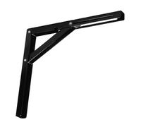 cyclingcolors 1x Equerre étagère console pliante murale rabattable escamotable bras 300 mm table tablette appoint meuble support 50 Kg, noir
