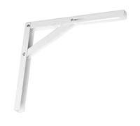 cyclingcolors 1x Equerre étagère console pliante murale rabattable escamotable bras 300 mm table tablette appoint meuble support 50 Kg, blanc