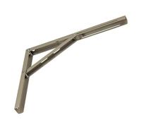 cyclingcolors 1x Equerre étagère console pliante murale rabattable escamotable bras 400 mm table tablette appoint meuble support 50 Kg, satiné