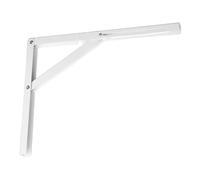 cyclingcolors 1x Equerre étagère console pliante murale rabattable escamotable bras 400 mm table tablette appoint meuble support 50 Kg, blanc