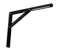 cyclingcolors 1x Equerre étagère console pliante murale rabattable escamotable bras 400 mm table tablette appoint meuble support 50 Kg, noir
