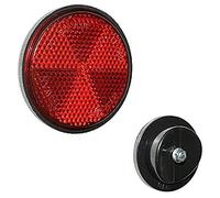 cyclingcolors 1x REFLECTEUR Arriere Rond 60MM Garde Boue Rouge Velo CATADIOPTRE VTT