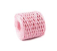cyclingcolors 1x Ruban Papier Raphia 1,5 mm 200 m Tricot Chapeau Sac Composition Florale Décoration Couture Rafia Raffia, Rose Clair