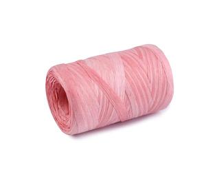 cyclingcolors 1x Ruban Papier Raphia Marbré 5-8 mm 100 m Tricot Chapeau Sac Composition Florale Décoration Couture Rafia Raffia, Rose Clair