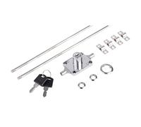 cyclingcolors 1x Serrure à crémone tiges 1000 mm avec rosace fixations contrepièces meuble bureau armoire, chrome