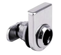 cyclingcolors 1x Serrure pour 1 vantail batant verre sans cylindre diamètre 18 mm avec gâche meuble bureau armoire, droite