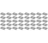 cyclingcolors 20x Agrafe de paroi arrière de meuble plaque de maintien 19,6x14mm en acier avec griffes Assemblage Réparation Fond Jonction Panneau Caisson Griffe (Lot de 2)