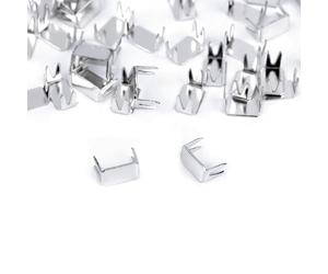 cyclingcolors 20x Butée 4,5x10mm pour Fermeture éclair N°8 Curseur Glissière Spirale Zipper Tirette Métal idéal Jupe Vêtement Robe Maroquinerie Confection Coussin, nickel