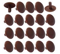 cyclingcolors 20x Cache vis plastique universel 3x12x6mm cruciforme capuchon trou protection masque (marron foncé)