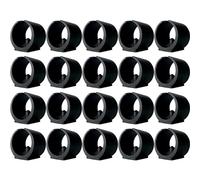 cyclingcolors 20x Embout de Chaise Noir Tube Rond avec Ergot à Clipser Patin Forme U Guide Pied Meuble Plot, 14mm