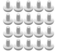 cyclingcolors 20x Embout de Tube à insérer Ø16mm x 6,5mm Plastique Bouchon Trou Tuyau Pied Meuble Chaise Finition Protection Cache, Blanc