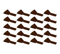 cyclingcolors 20x Equerre d'angle connecteur plastique 30 mm 1 trou avec cache meuble étagère universel fixation à visser, marron foncé
