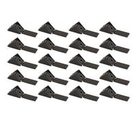 cyclingcolors 20x Equerre d'angle connecteur plastique 30 mm 1 trou avec cache meuble étagère universel fixation à visser, noir