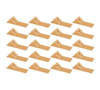 cyclingcolors 20x Equerre d'angle connecteur plastique 30 mm 2 trous avec cache meuble étagère universel fixation à visser, hêtre