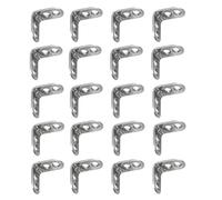 cyclingcolors 20x Équerre de fixation métal acier à nervure à visser 90 degrés meuble support renfort mural universel tablette fixation, 40 x 40 mm