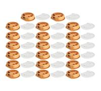 cyclingcolors 20x Ferrure d'assemblage beige avec cache en plastique idéal caravane bateaux vans camping-cars camions aménagés Connecteur Fixation Meuble Cuisine, capuchon blanc
