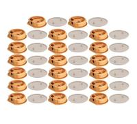 cyclingcolors 20x Ferrure d'assemblage beige avec cache en plastique idéal caravane bateaux vans camping-cars camions aménagés Connecteur Fixation Meuble Cuisine, capuchon rond beige café latté