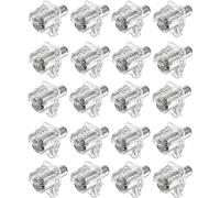 cyclingcolors 20x taquet plastique transparent à tenon acier 3mm pour tablette bois ou verre meuble étagère