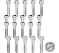 cyclingcolors 20x vis cylindrique acier inoxydable A2 à six pans creux norme DIN 912 ISO 4762 filetage métrique, M3x25mm (longueur filetage 18mm)