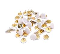 cyclingcolors 250x Punaise de Fixation Laiton tête Plastique diamètre 10mm Hauteur 8mm épingle Affiche Photo Document Tableau liège Mur Tendre, Blanc