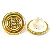 cyclingcolors 2X aérateur, Grille de Ventilation, Capuchon, Cache Trou, pour Matelas, sommier, lit, Dessus métal dorée, diamètre 25mm