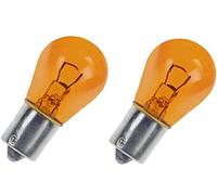 cyclingcolors 2x ampoule 12V 10W BAU15S orange simple filament ergots décalés clignotant voiture moto