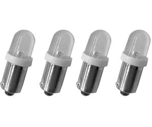 cyclingcolors 2x Ampoule 12V 4W BA9S LED veilleuse plaque immatriculation voiture moto clignotant lampe feu phare culot baionnette, blanc (Lot de 2)